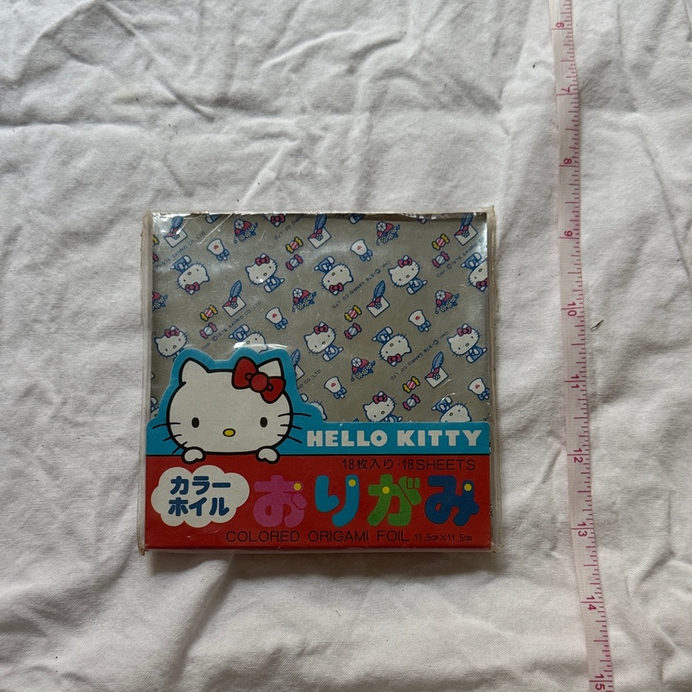 Sanrio Hello Kitty Origami Foil - Red, Blue, White VINTAGE